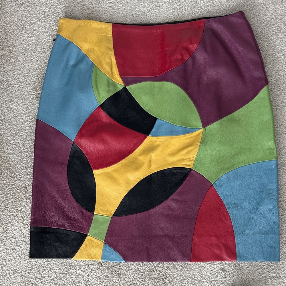 Metrostyle Multicolor Patchwork Pencil Skirt - image 2